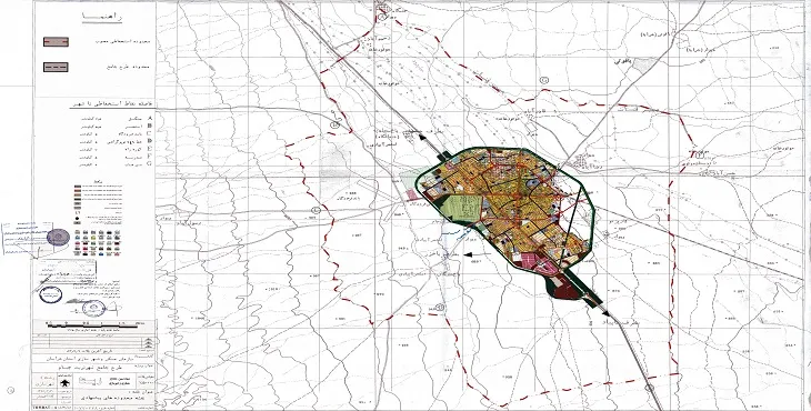 نقشه محدوده و حریم شهر تربت جام | کیفیت بالا