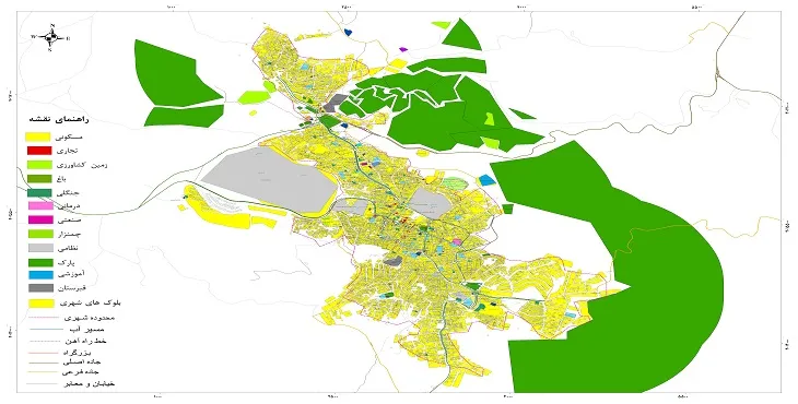 نقشه شیپ فایل (GIS) شهر سردشت 1404 + عکس با کیفیت