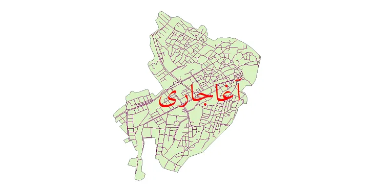 دانلود نقشه شیپ فایل شبکه معابر شهر آغاجاری