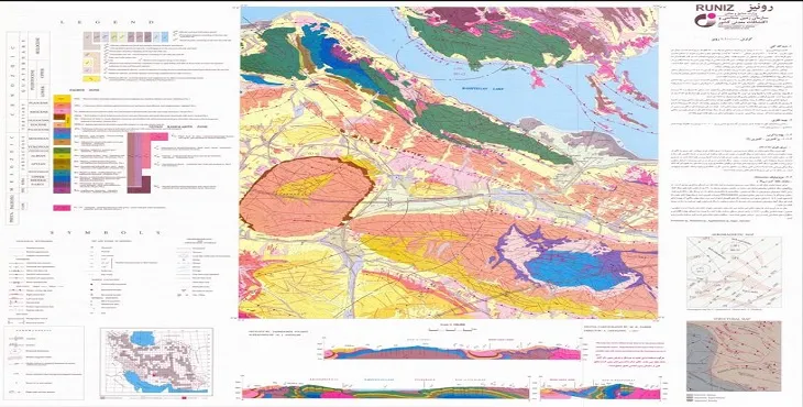 نقشه زمین‌ شناسی محدوده شهری رونیز + تصویر با کیفیت بالا