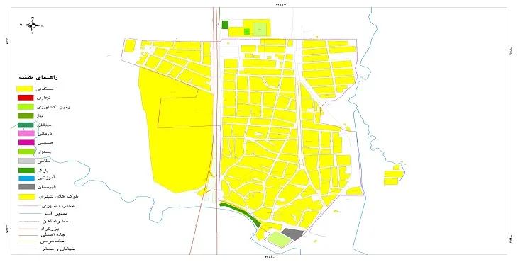 نقشه شیپ فایل (GIS) شهر شاوور 1404 + عکس با کیفیت