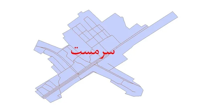 دانلود نقشه شیپ فایل شبکه معابر شهر سرمست