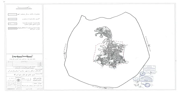 نقشه محدوده و حریم شهر بابل و امیرکلا | کیفیت بالا
