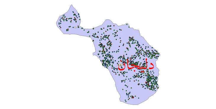 دانلود نقشه شیپ فایل جمعیت نقاط شهری و روستایی شهرستان دلیجان از سال 1335 تا 1395