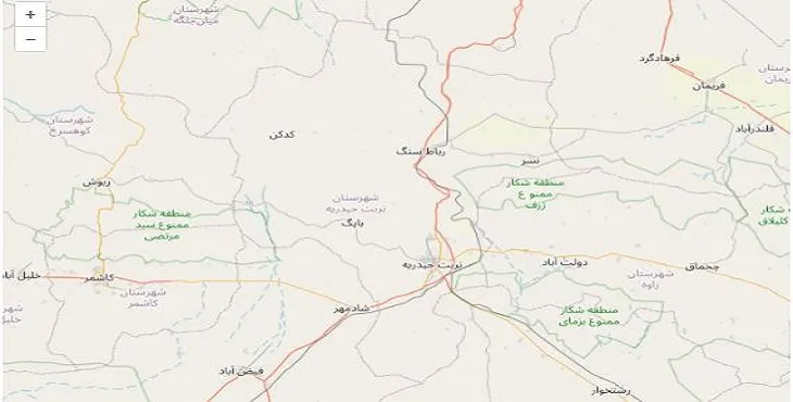 دانلود نقشه شهرستان تربت حیدریه + pdf با کیفیت بالا