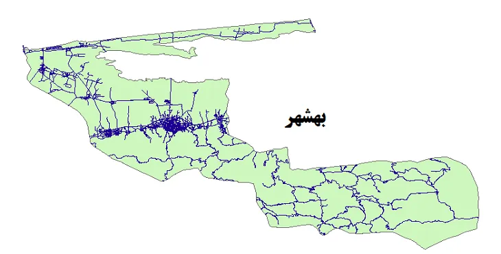 جدیدترین نقشه شیپ فایل راه های شهرستان بهشهر + PDF