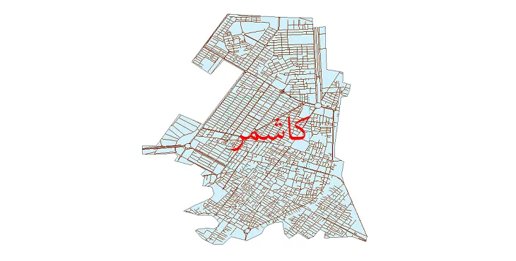 دانلود نقشه شیپ فایل شبکه معابر شهر کاشمر