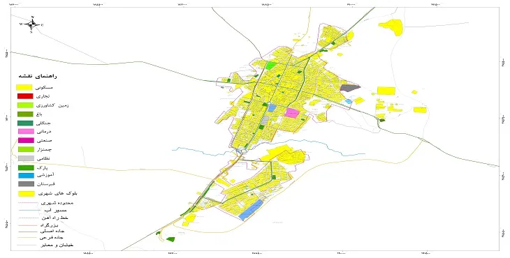 نقشه شیپ فایل (GIS) شهر سنقر 1404 + عکس با کیفیت