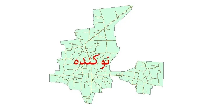 دانلود نقشه شیپ فایل شبکه معابر شهر نوکنده