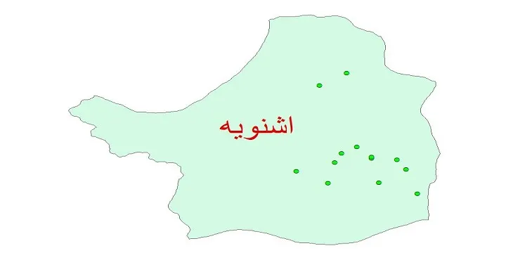 دانلود نقشه شیپ فایل کیفیت آب چاه های شهرستان اشنویه