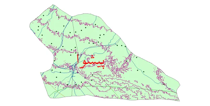 دانلود نقشه های شیپ فایل شهرستان پیشوا + کاملترین لایه GIS