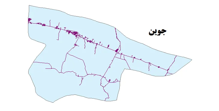 جدیدترین نقشه شیپ فایل راه های شهرستان جوین + PDF