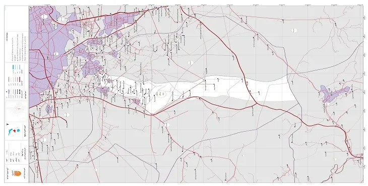 نقشه روستاهای شهرستان برخوار + کیفیت بالا