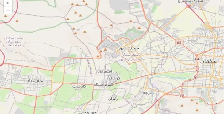 دانلود نقشه شهرستان خمینی شهر + pdf با کیفیت بالا