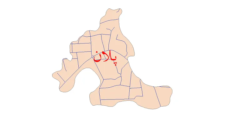 دانلود نقشه شیپ فایل شبکه معابر شهر پلان