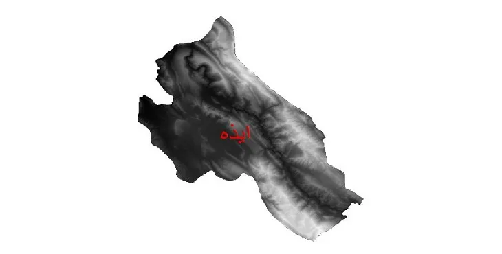 دانلود نقشه دم (DEM) شهرستان ایذه | دقت 30 متر