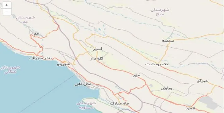 دانلود نقشه شهرستان مهر + pdf با کیفیت بالا