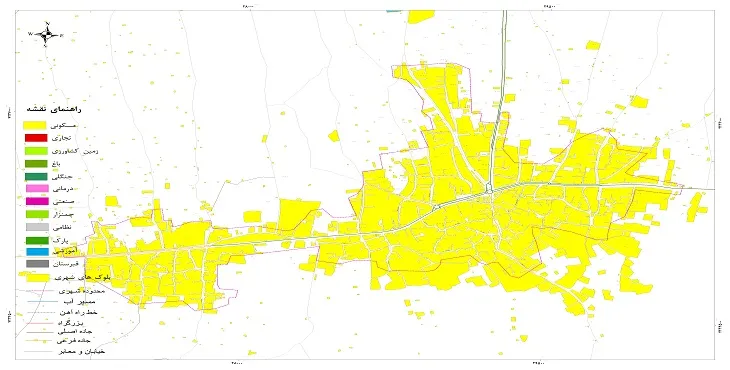 نقشه شیپ فایل (GIS) شهر شندآباد 1404 + عکس با کیفیت
