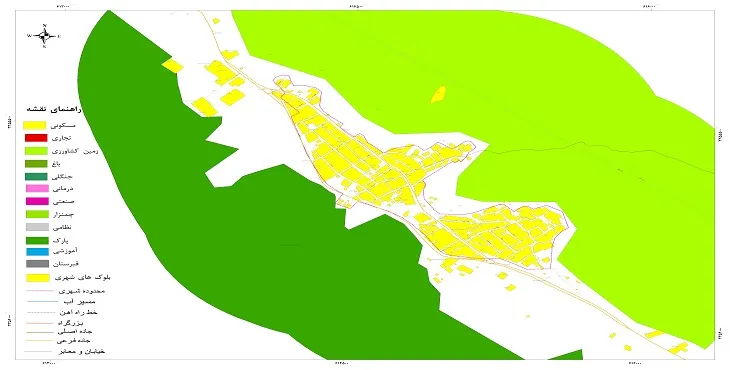 نقشه شیپ فایل (GIS) شهر کامفیروز 1404 + عکس با کیفیت