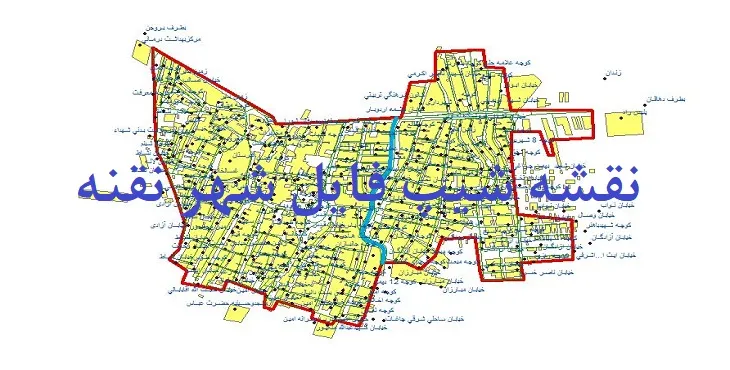 دانلود نقشه های شیپ فایل شهر نقنه