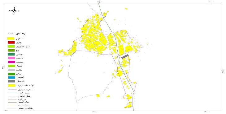 نقشه شیپ فایل (GIS) شهر آجین 1405 + عکس با کیفیت