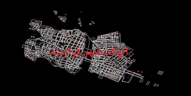 دانلود نقشه اتوکد شهر فرادبنه