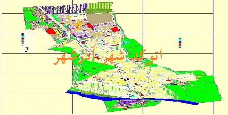 دانلود نقشه اتوکد (Autocad) شهر آذرشهر