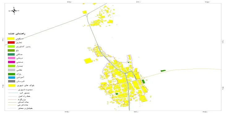 نقشه شیپ فایل (GIS) شهر اسپکه 1404 + عکس با کیفیت