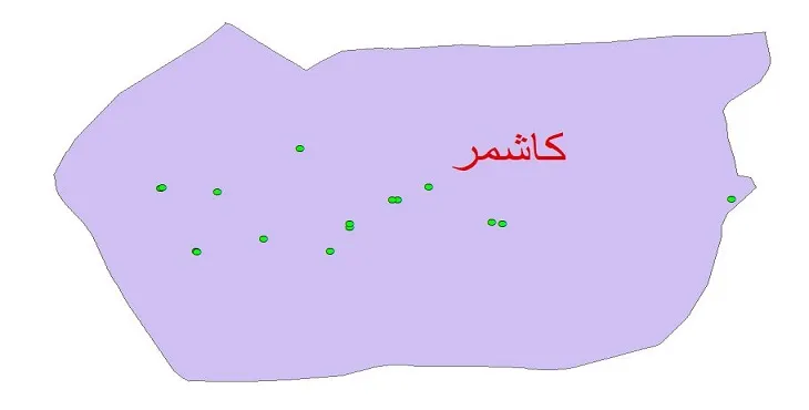 دانلود نقشه شیپ فایل کیفیت آب چاه های شهرستان کاشمر