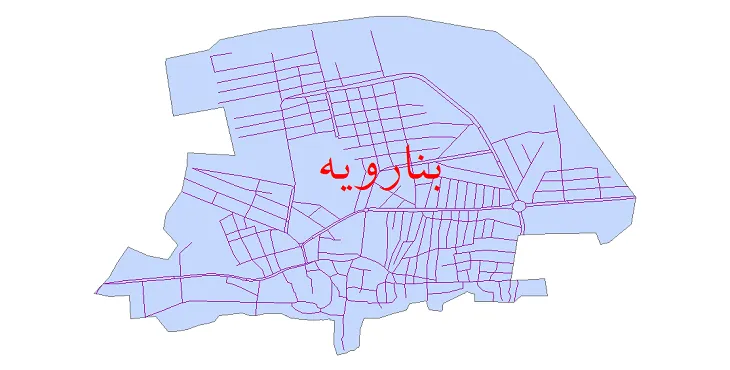 دانلود نقشه شیپ فایل شبکه معابر شهر بنارویه