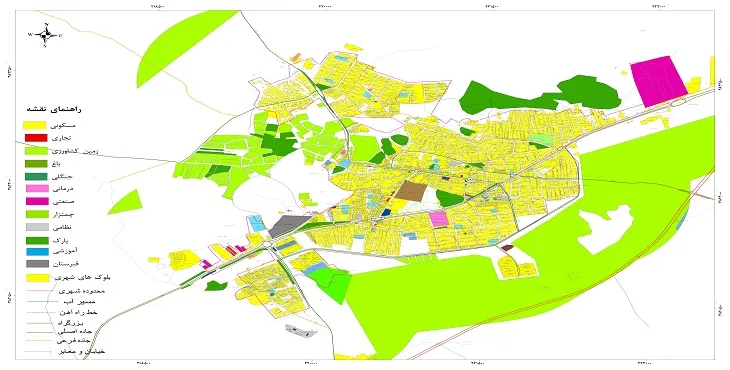نقشه شیپ فایل (GIS) شهر کنگاور 1404 + عکس با کیفیت