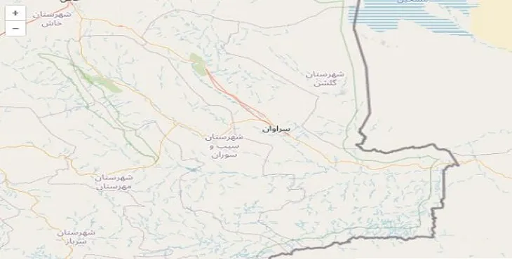 دانلود نقشه شهرستان سراوان + pdf با کیفیت بالا