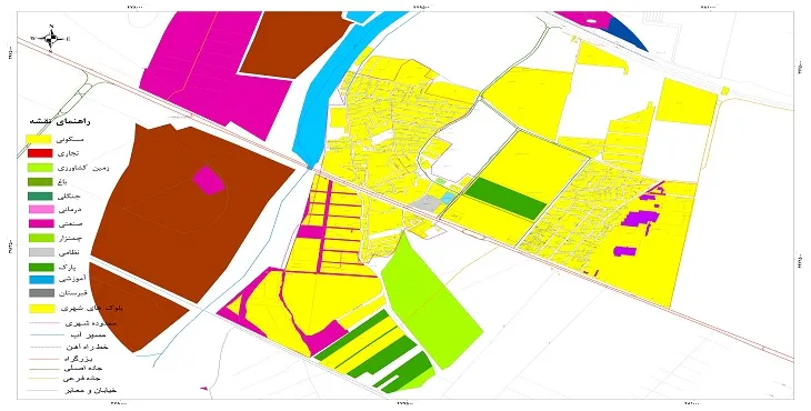 نقشه شیپ فایل (GIS) شهر گلسار 1404 + عکس با کیفیت