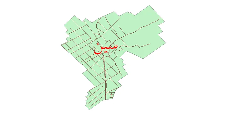 دانلود نقشه شیپ فایل شبکه معابر شهر سین