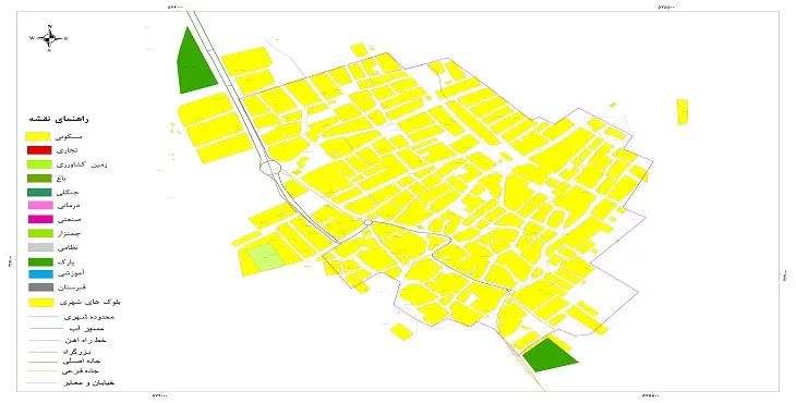 نقشه شیپ فایل (GIS) شهر شنبه 1404 + عکس با کیفیت