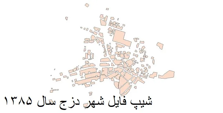 دانلود شیپ فایل بلوک آماری شهر دزج