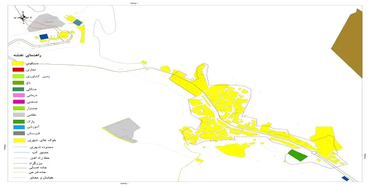 نقشه شیپ فایل (GIS) شهر باجگیران 1404 + عکس با کیفیت