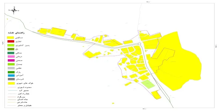 نقشه شیپ فایل (GIS) شهر خلیفان 1404 + عکس با کیفیت