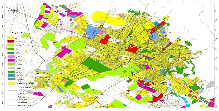 نقشه شیپ فایل (GIS) شهر کرج 1404 + عکس با کیفیت