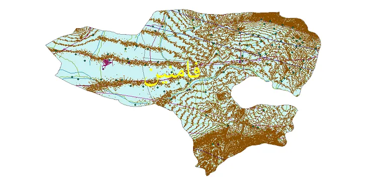 دانلود نقشه های شیپ فایل شهرستان فامنین + کاملترین لایه GIS