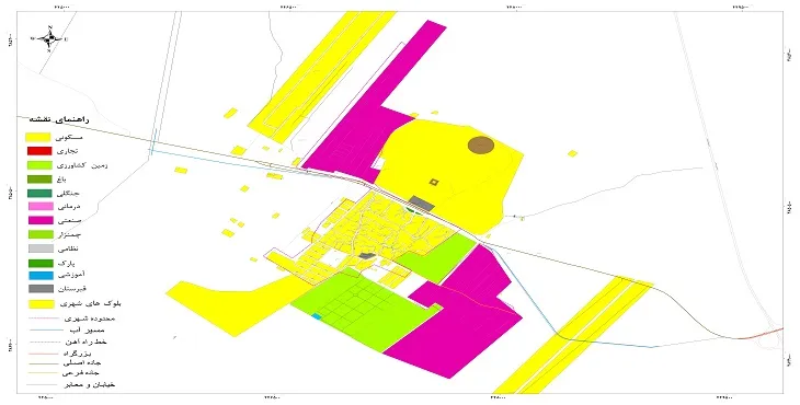 نقشه شیپ فایل (GIS) شهر آوه 1405 + عکس با کیفیت