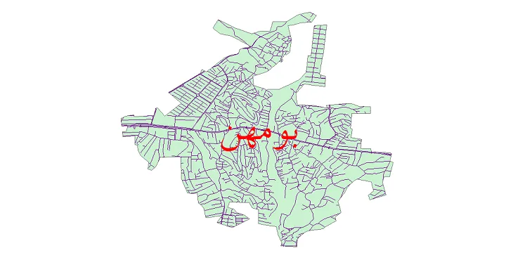 دانلود نقشه شیپ فایل شبکه معابر شهر  بومهن