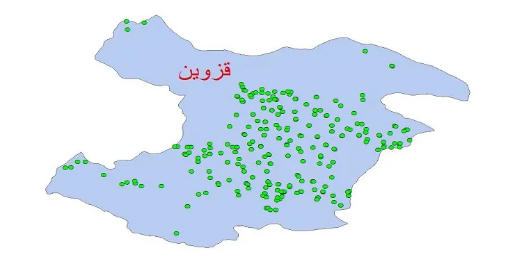 دانلود نقشه شیپ فایل کیفیت آب چاه های استان قزوین