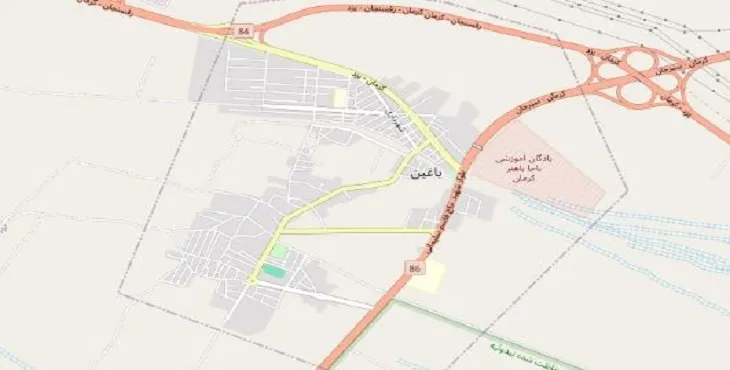 دانلود نقشه شهر باغین + pdf با کیفیت بالا