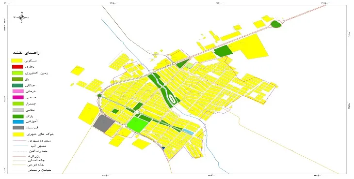 نقشه شیپ فایل (GIS) شهر هویزه 1404 + عکس با کیفیت