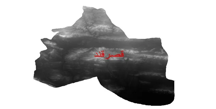 دانلود نقشه دم (DEM) شهرستان قصرقند | دقت 30 متر
