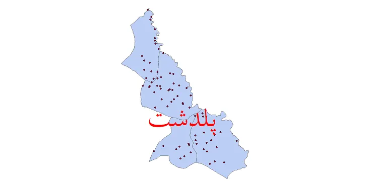 دانلود نقشه شیپ فایل (GIS) تقسیمات سیاسی شهرستان پلدشت سال 1400