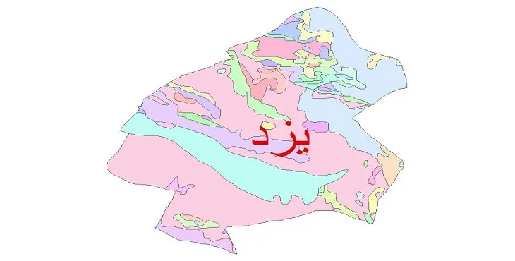 نقشه شیپ فایل (GIS) زمین شناسی شهرستان یزد