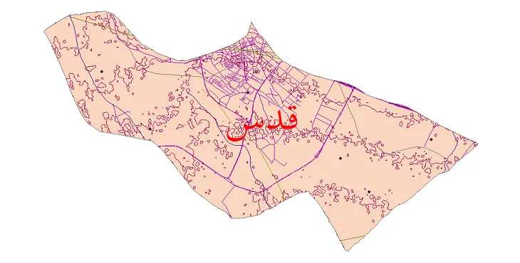 دانلود نقشه های شیپ فایل شهرستان قدس + کاملترین لایه GIS