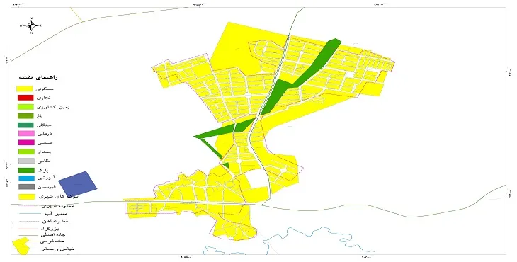 جدیدترین نقشه شهر فراغی | قابل چاپ + کیفیت بالا